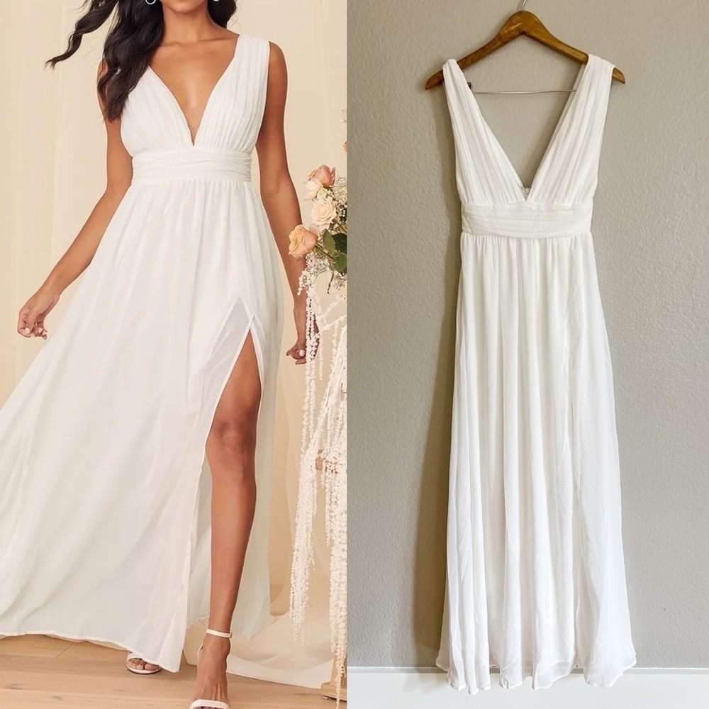 Heavenly Hues White Maxi Dress NWOT - Picture 3 of 8